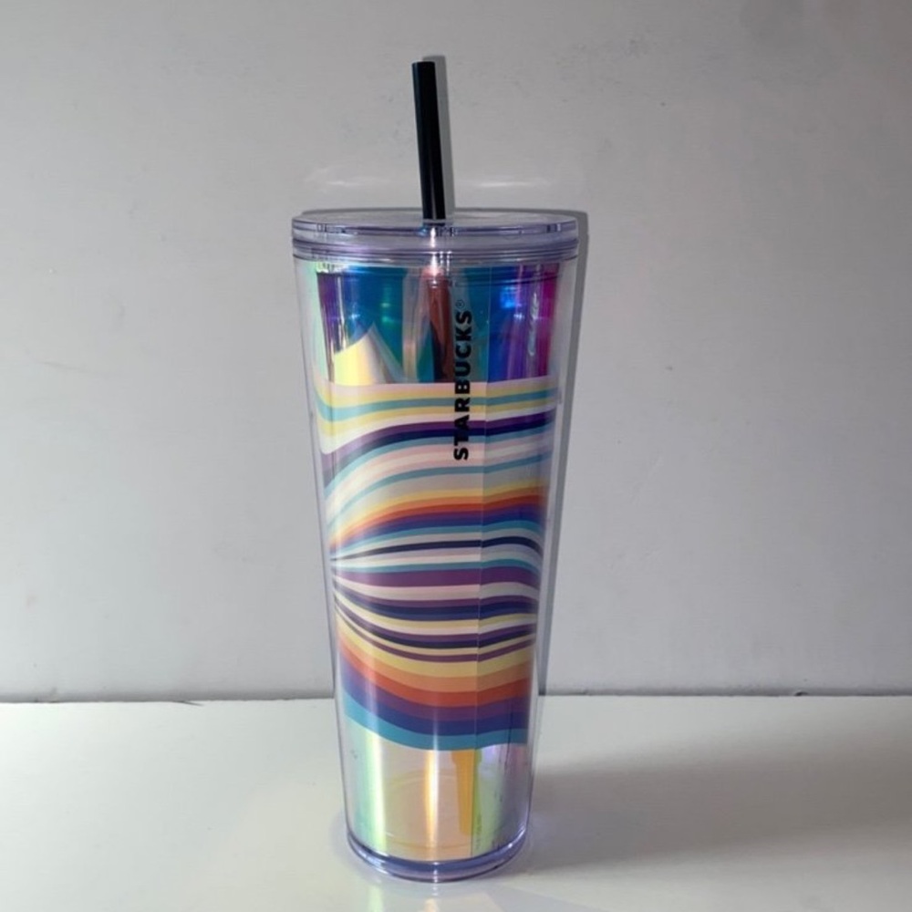 Colorful Tumbler with Straw